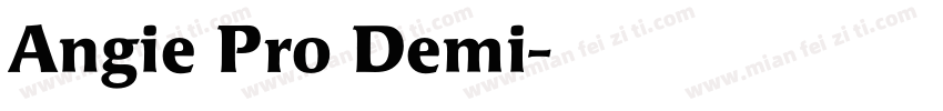 Angie Pro Demi字体转换